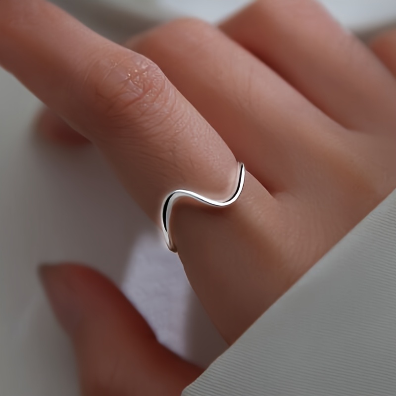 925 Silver Plated Adjustable Ring, Stylish and Exquisite